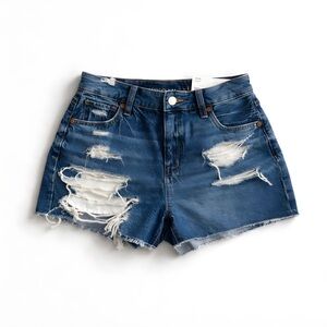 NWT American Eagle Strigid Mom Short Super High Rise Denim Shorts 000 / 23W